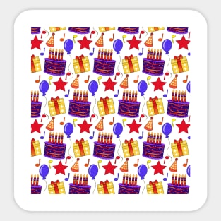 Golden Birthday Pattern Sticker